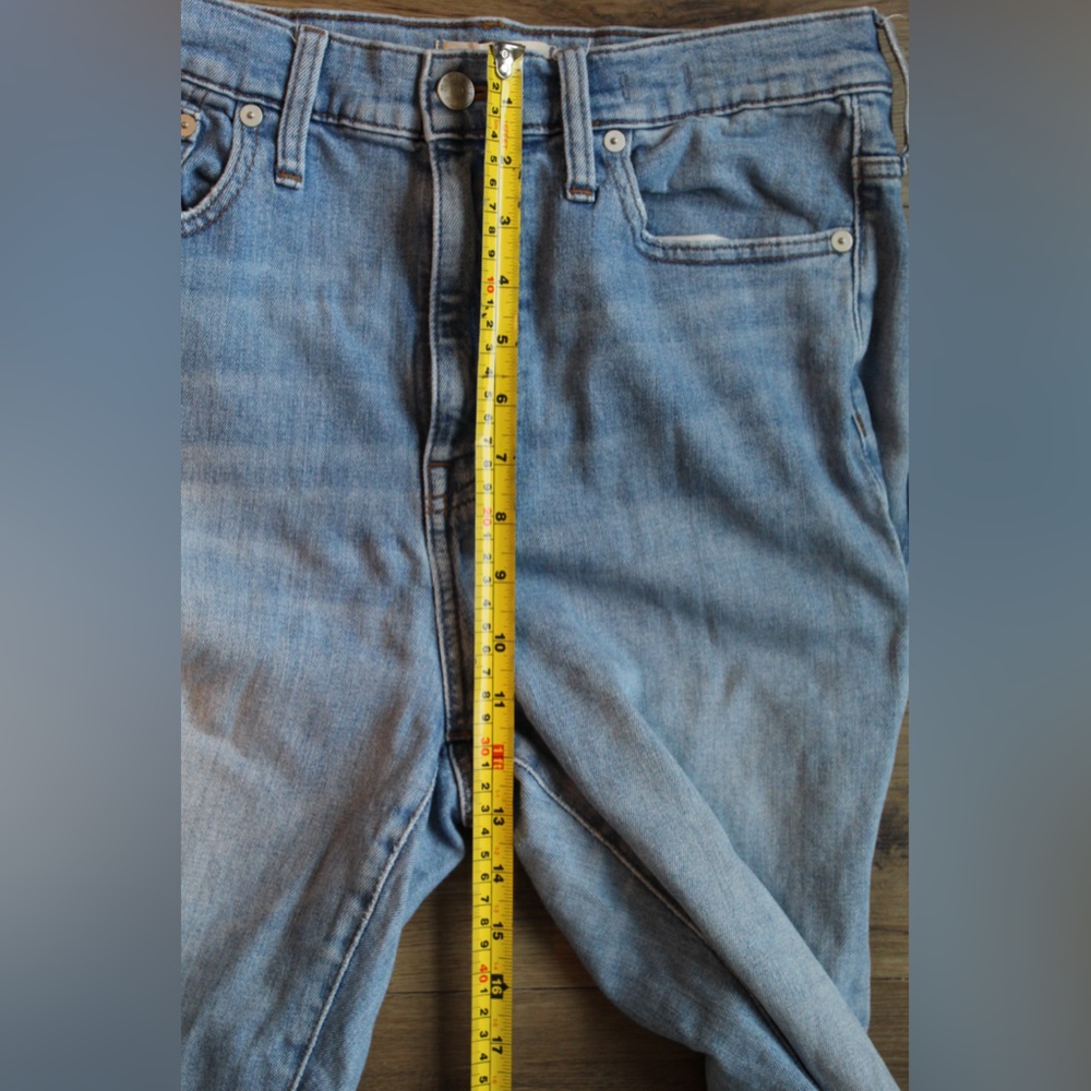 Madewell The High-Rise Slim Crop Boyjean Light Blue Wash Size 28 - Picture 8 of 9